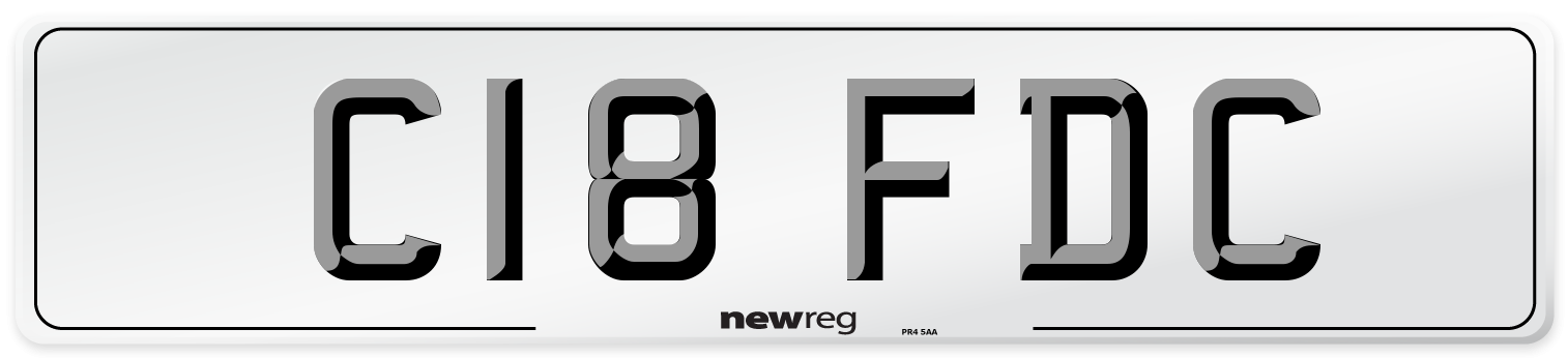 C18 FDC Number Plate from New Reg